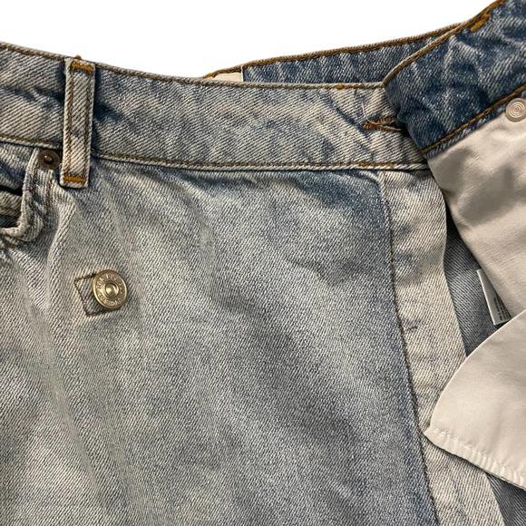 BDG Urban Outfitters Asymmetrical Denim Jean Button Criss Cross Skirt XS - Picture 6 of 8